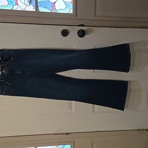 Stradivarius Dark Blue Flare Jeans